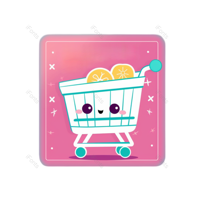 商品图片,可爱风元素,蓝色背景PNG,个性免抠素材